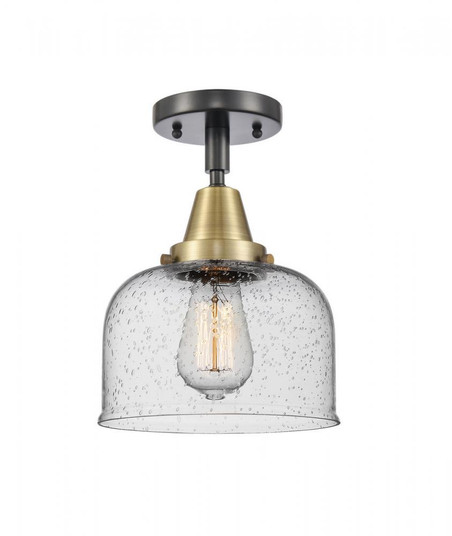 Bell - 1 Light - 8 inch - Black Antique Brass - Semi-Flush Mount (3442|447-1C-BAB-G74-LED)