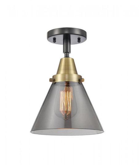 Cone - 1 Light - 8 inch - Black Antique Brass - Flush Mount (3442|447-1C-BAB-G43-LED)