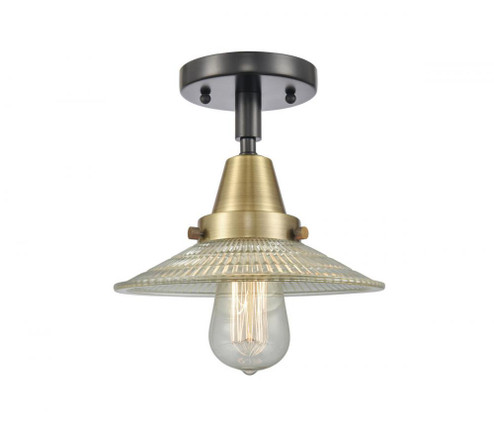 Halophane - 1 Light - 9 inch - Black Antique Brass - Semi-Flush Mount (3442|447-1C-BAB-G2-LED)
