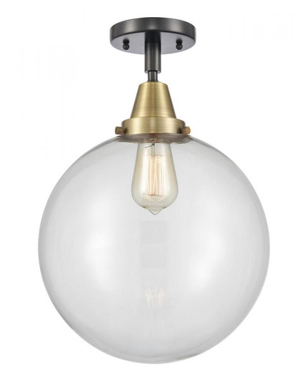 Beacon - 1 Light - 12 inch - Black Antique Brass - Semi-Flush Mount (3442|447-1C-BAB-G202-12)
