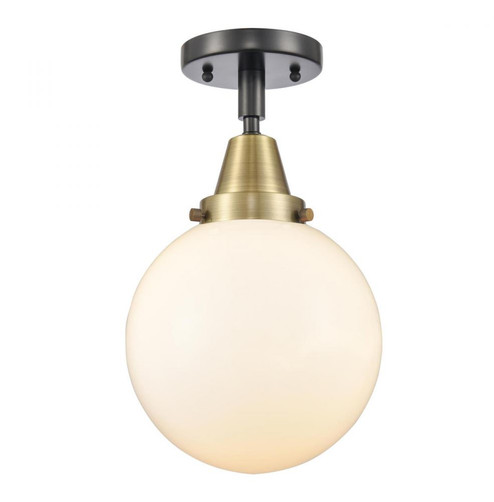 Beacon - 1 Light - 8 inch - Black Antique Brass - Semi-Flush Mount (3442|447-1C-BAB-G201-8-LED)