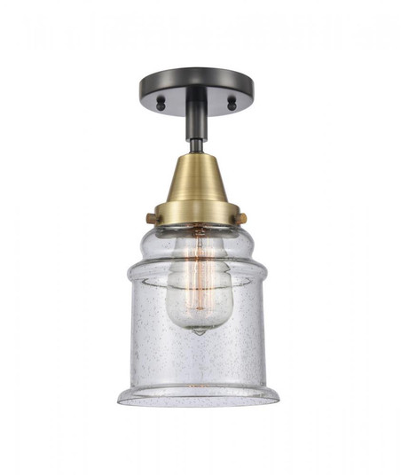 Canton - 1 Light - 6 inch - Black Antique Brass - Semi-Flush Mount (3442|447-1C-BAB-G184)