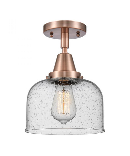 Bell - 1 Light - 8 inch - Antique Copper - Semi-Flush Mount (3442|447-1C-AC-G74-LED)