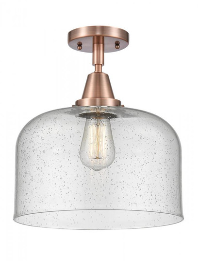 Bell - 1 Light - 12 inch - Antique Copper - Semi-Flush Mount (3442|447-1C-AC-G74-L)