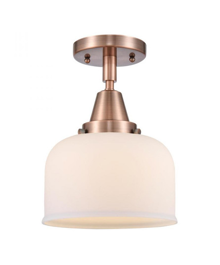 Bell - 1 Light - 8 inch - Antique Copper - Semi-Flush Mount (3442|447-1C-AC-G71-LED)