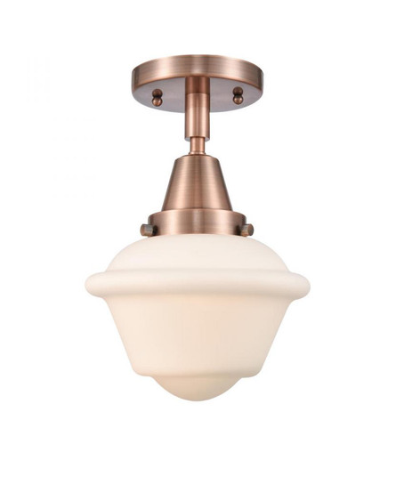 Oxford - 1 Light - 8 inch - Antique Copper - Semi-Flush Mount (3442|447-1C-AC-G531-LED)