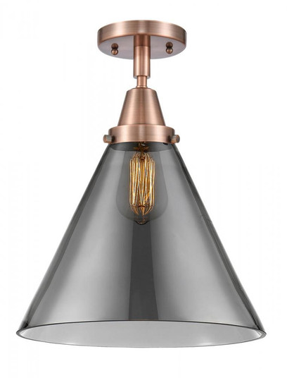 Cone - 1 Light - 12 inch - Antique Copper - Flush Mount (3442|447-1C-AC-G43-L)