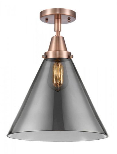 Cone - 1 Light - 12 inch - Antique Copper - Semi-Flush Mount (3442|447-1C-AC-G43-L)