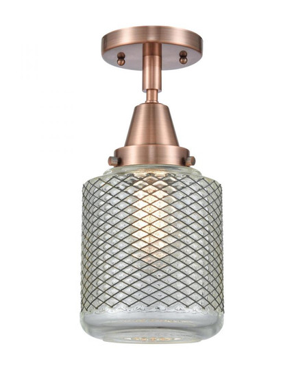 Stanton - 1 Light - 6 inch - Antique Copper - Semi-Flush Mount (3442|447-1C-AC-G262-LED)