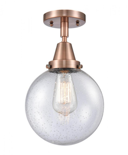 Beacon - 1 Light - 8 inch - Antique Copper - Semi-Flush Mount (3442|447-1C-AC-G204-8)