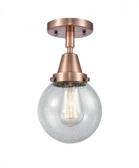 Beacon - 1 Light - 6 inch - Antique Copper - Semi-Flush Mount (3442|447-1C-AC-G204-6-LED)