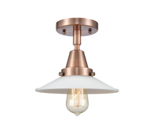 Halophane - 1 Light - 9 inch - Antique Copper - Semi-Flush Mount (3442|447-1C-AC-G1-LED)
