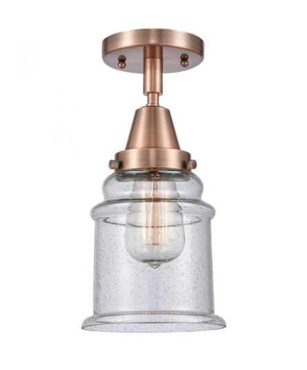 Canton - 1 Light - 6 inch - Antique Copper - Flush Mount (3442|447-1C-AC-G184-LED)