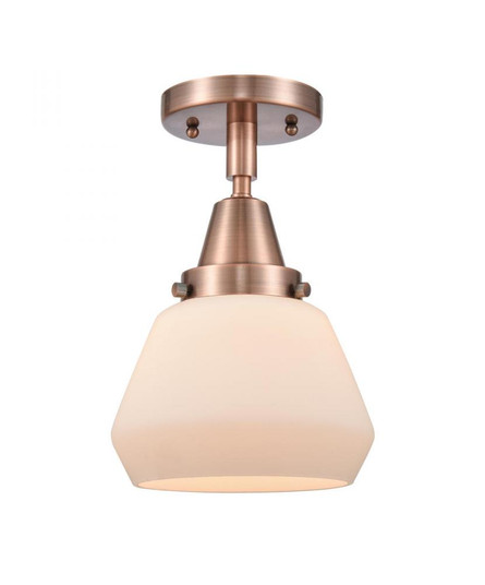 Fulton - 1 Light - 7 inch - Antique Copper - Semi-Flush Mount (3442|447-1C-AC-G171-LED)