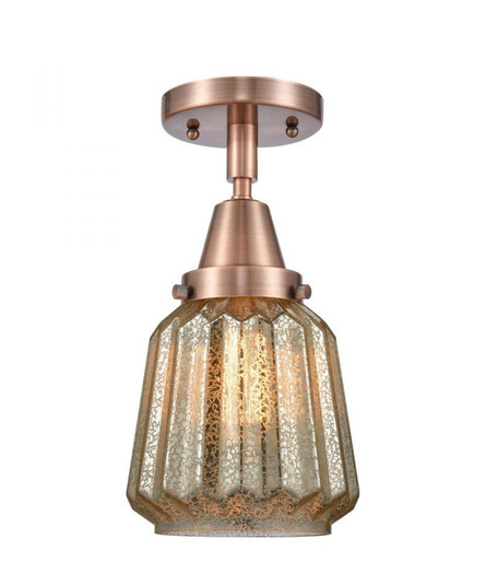 Chatham - 1 Light - 7 inch - Antique Copper - Flush Mount (3442|447-1C-AC-G146-LED)