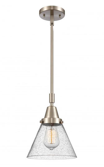 Cone - 1 Light - 8 inch - Brushed Satin Nickel - Mini Pendant (3442|447-1S-SN-G44-LED)