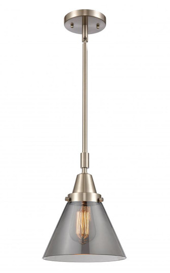 Cone - 1 Light - 8 inch - Brushed Satin Nickel - Mini Pendant (3442|447-1S-SN-G43)