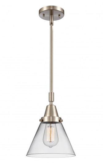 Cone - 1 Light - 8 inch - Brushed Satin Nickel - Mini Pendant (3442|447-1S-SN-G42)