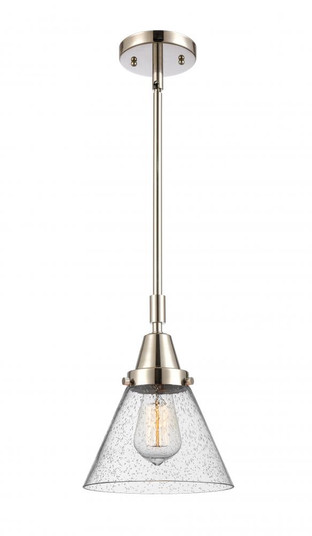 Cone - 1 Light - 8 inch - Polished Nickel - Mini Pendant (3442|447-1S-PN-G44-LED)