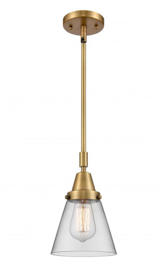 Cone - 1 Light - 6 inch - Brushed Brass - Mini Pendant (3442|447-1S-BB-G62-LED)