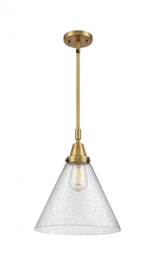 Cone - 1 Light - 12 inch - Brushed Brass - Mini Pendant (3442|447-1S-BB-G44-L)