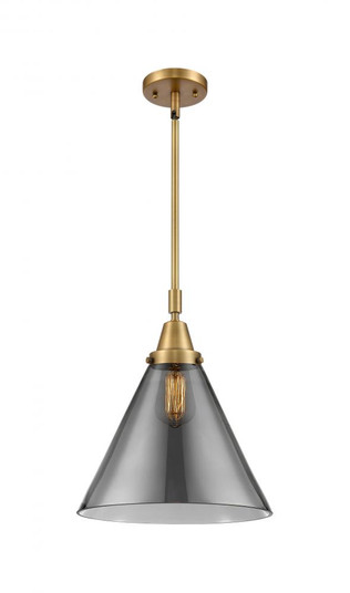 Cone - 1 Light - 12 inch - Brushed Brass - Mini Pendant (3442|447-1S-BB-G43-L)