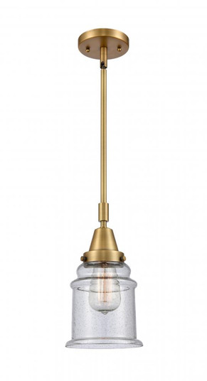 Canton - 1 Light - 7 inch - Brushed Brass - Mini Pendant (3442|447-1S-BB-G184-LED)