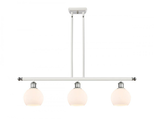 Athens - 3 Light - 36 inch - White Polished Chrome - Stem hung - Island Light (3442|516-3I-WPC-G121-6)