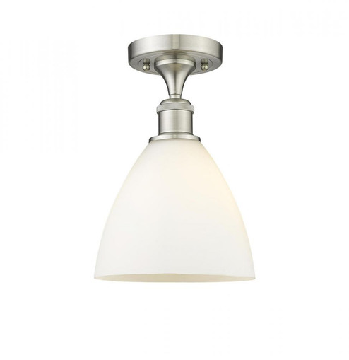 Bristol - 1 Light - 8 inch - Brushed Satin Nickel - Semi-Flush Mount (3442|516-1C-SN-GBD-751)