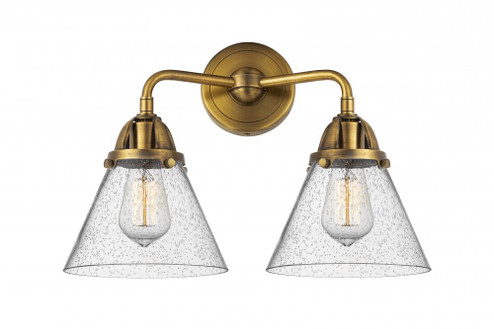 Cone - 2 Light - 16 inch - Brushed Brass - Bath Vanity Light (3442|288-2W-BB-G44-LED)