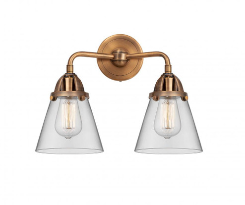 Cone - 2 Light - 14 inch - Antique Copper - Bath Vanity Light (3442|288-2W-AC-G62-LED)