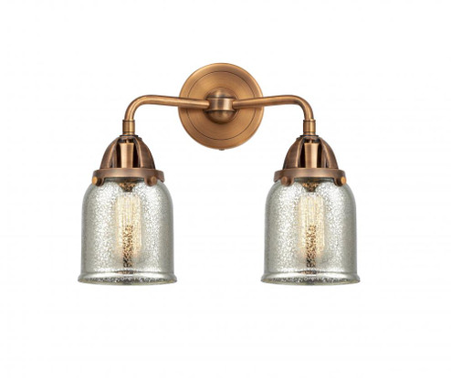 Bell - 2 Light - 13 inch - Antique Copper - Bath Vanity Light (3442|288-2W-AC-G58-LED)