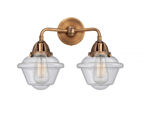 Oxford - 2 Light - 16 inch - Antique Copper - Bath Vanity Light (3442|288-2W-AC-G534-LED)