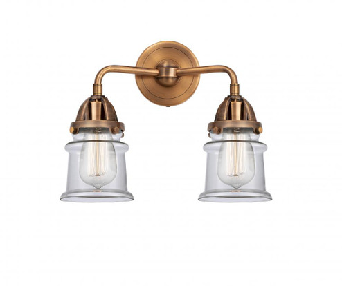 Canton - 2 Light - 13 inch - Antique Copper - Bath Vanity Light (3442|288-2W-AC-G182S)