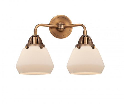 Fulton - 2 Light - 15 inch - Antique Copper - Bath Vanity Light (3442|288-2W-AC-G171)