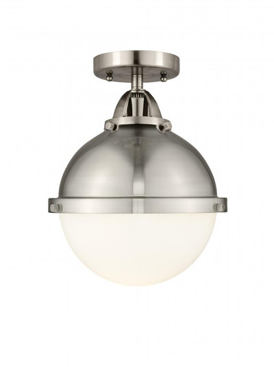 Hampden - 1 Light - 9 inch - Brushed Satin Nickel - Semi-Flush Mount (3442|288-1C-SN-HFS-81-SN)