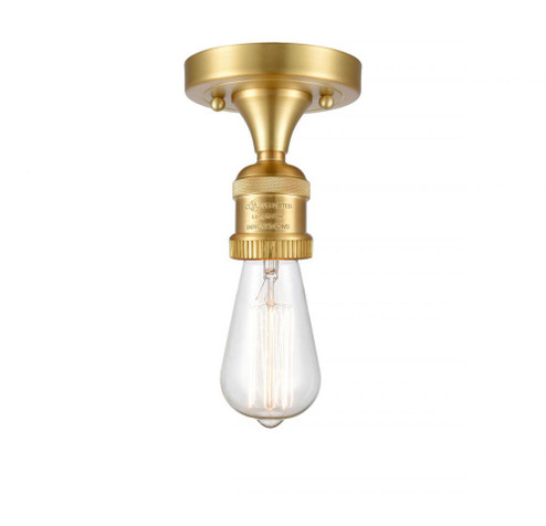Bare Bulb - 1 Light - 5 inch - Satin Gold - Semi-Flush Mount (3442|517-1C-SG-LED)