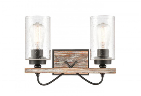 Paladin - 2 Light - 14 inch - Matte Black - Bath Vanity Light (3442|442-2W-BK-G4424-LED)