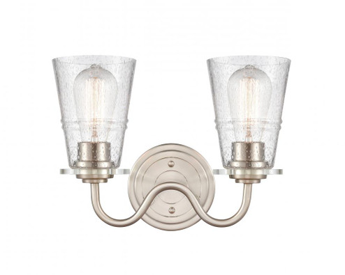 Scarlett - 2 Light - 14 inch - Satin Nickel - Bath Vanity Light (3442|421-2W-SN-G4214-LED)