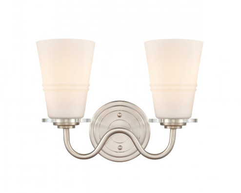 Scarlett - 2 Light - 14 inch - Satin Nickel - Bath Vanity Light (3442|421-2W-SN-G4211-LED)