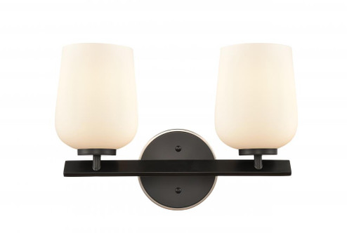 Remy - 2 Light - 15 inch - Black Satin Nickel - Bath Vanity Light (3442|420-2W-BSN-G4201-LED)