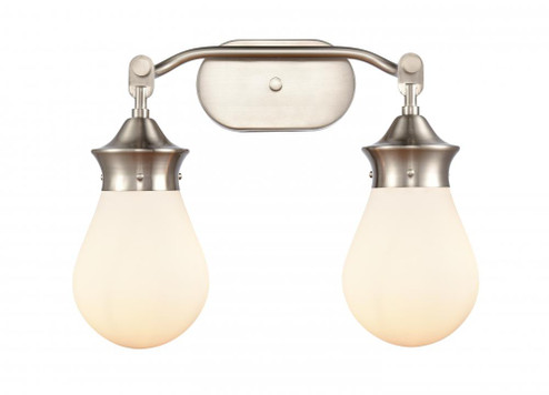 Genesis - 2 Light - 18 inch - Satin Nickel - Bath Vanity Light (3442|414-2W-SN-G4141-6-LED)