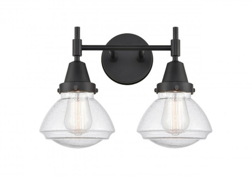 Olean - 2 Light - 16 inch - Matte Black - Bath Vanity Light (3442|447-2W-BK-G324-LED)