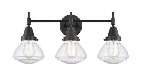 Olean - 3 Light - 25 inch - Matte Black - Bath Vanity Light (3442|447-3W-BK-G324-LED)