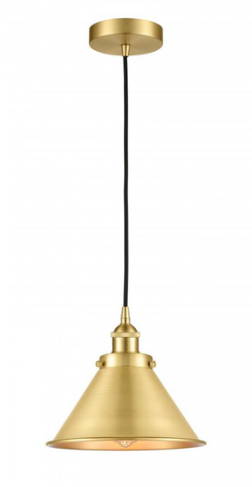 Briarcliff - 1 Light - 10 inch - Satin Gold - Cord hung - Mini Pendant (3442|616-1PH-SG-M10-SG-LED)