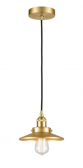 Edison - 1 Light - 8 inch - Satin Gold - Cord hung - Mini Pendant (3442|616-1PH-SG-M4-LED)