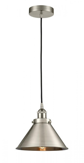 Briarcliff - 1 Light - 10 inch - Brushed Satin Nickel - Cord hung - Mini Pendant (3442|616-1PH-SN-M10-SN-LED)