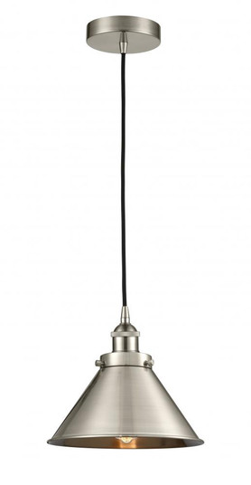 Briarcliff - 1 Light - 10 inch - Brushed Satin Nickel - Cord hung - Mini Pendant (3442|616-1PH-SN-M10-SN)