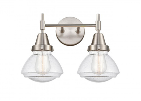 Olean - 2 Light - 16 inch - Satin Nickel - Bath Vanity Light (3442|447-2W-SN-G324)