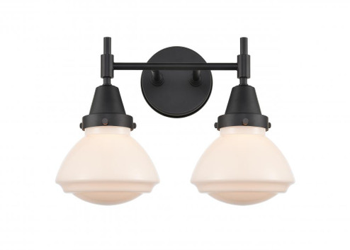 Olean - 2 Light - 16 inch - Matte Black - Bath Vanity Light (3442|447-2W-BK-G321)